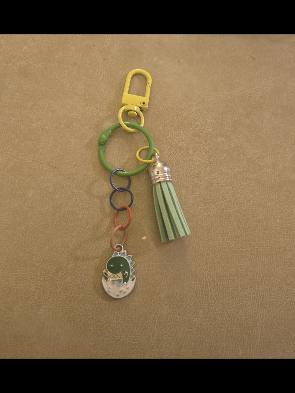 Dinosaur Bag Charm With Tassel